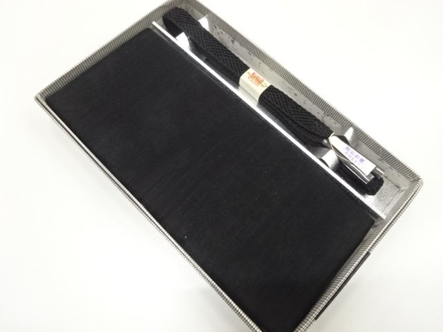 JAPANESE KIMONO / UNUSED FOR MOURNING SUMMER OBIAGE / HAND-TIED OBIJIM